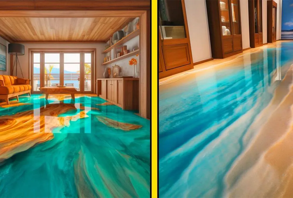 أرضيات إيبوكسي مزخرفة